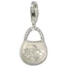 SilberDream 925 Charm Tasche weiß Armband Anhänger FC3030W