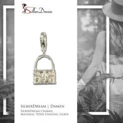 SilberDream 925 Charm Täschchen Armband Anhänger FC3028