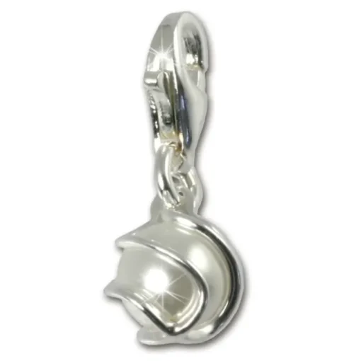 SilberDream 925 Charm weiße Perle Kugel Armband Anhänger FC251W