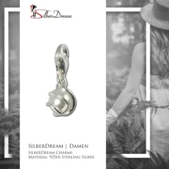 SilberDream 925 Charm weiße Perle Kugel Armband Anhänger FC251W