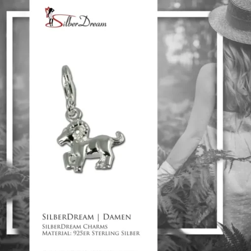 SilberDream 925 Charm Widder Sternzeichen Anhänger FC7104