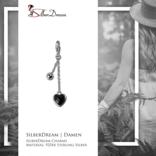 SilberDream 925 Charm Zirkonia Herz Ketten Armband Anhänger FC4102