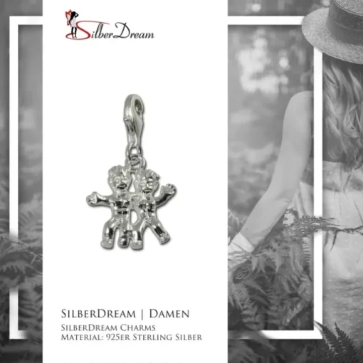 SilberDream 925 Charm Zwilling Sternzeichen Anhänger FC7106