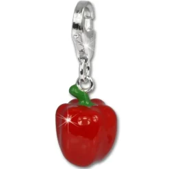 SilberDream 925 Silber Charm Paprika rot Armband Anhänger FC621