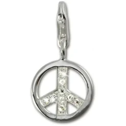 SilberDream 925 Silber Charm Peace Armband Anhänger FC249W