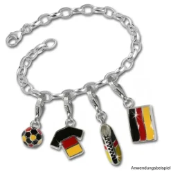 SilberDream 925 Silber Charm Fußball Armband Anhänger FC706