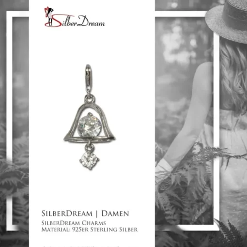 SilberDream 925 Silber Charm Glocke Armband Anhänger FC4108