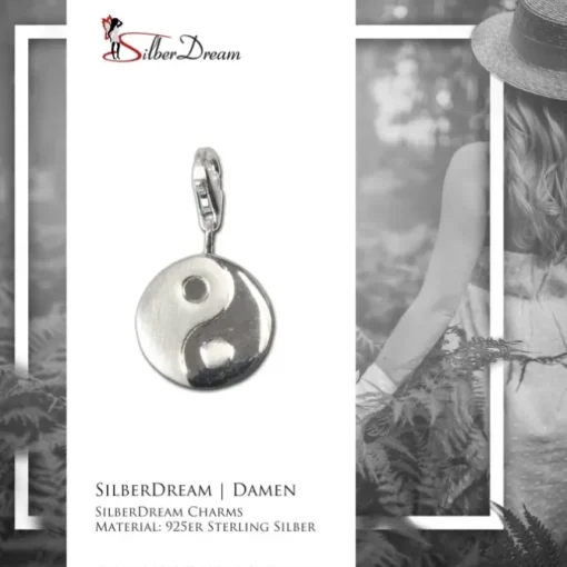 SilberDream 925 Silber Charm YinYang Armband Anhänger FC3107