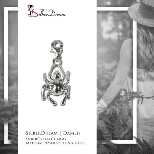 SilberDream 925 Silber Charm Spinne Armband Anhänger FC4103