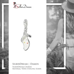 SilberDream 925 Silber Charm Clog Schuh Armband Anhänger FC629