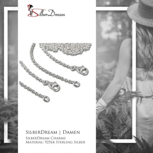 SilberDream 925 Silber Charm Halsketten Set 2x60cm FC00296-2