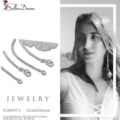 SilberDream 925 Silber Charm Halskette Set 2x70cm FC00297-2