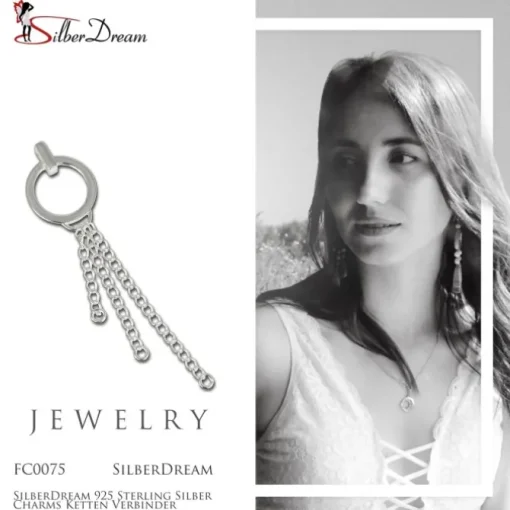 SilberDream 925 Sterling Silber Charms Ketten Verbinder FC0075