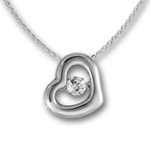 SilberDream Anhänger Herz mit Kette 925er Silber DSK106W