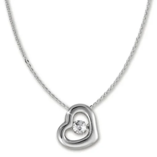 SilberDream Anhänger Herz mit Kette 925er Silber DSK106W