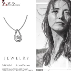 SilberDream Anhänger Träne mit Kette 925 Silber DSK105W