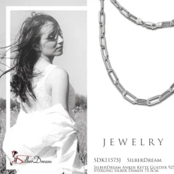 SilberDream Anker Kette Glieder 925 Sterling Silber Damen 75,5cm SDK11575J