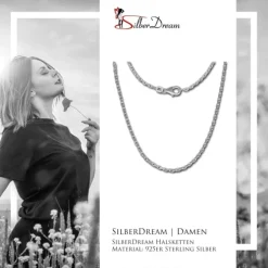 SilberDream Ankerkette 925er Silber Halskette 70cm Kette SDK20570
