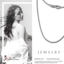 SilberDream Ankerkette fein 925er Silber Halskette 55cm Kette SDK21155