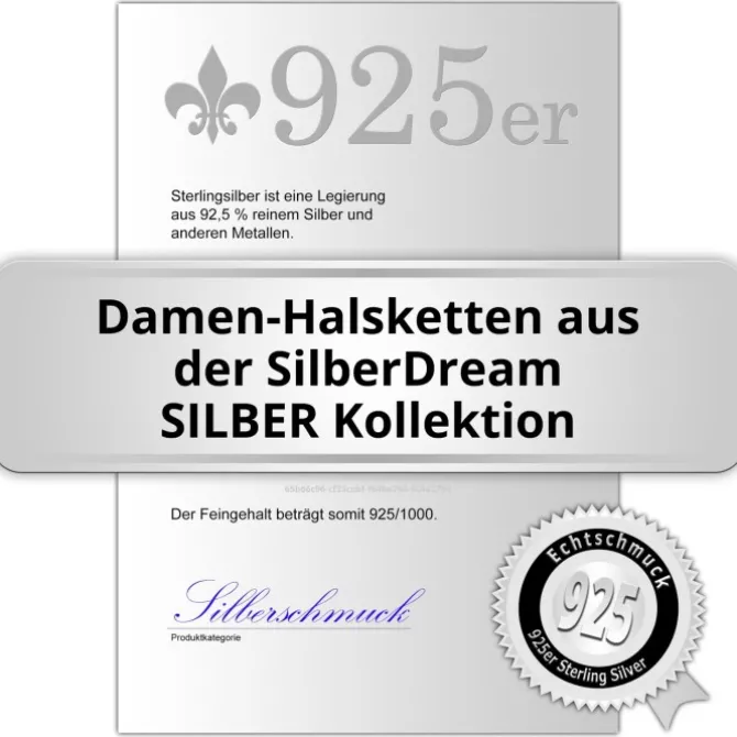 SilberDream Ankerkette fein 925er Silber Halskette 90cm Kette SDK21190