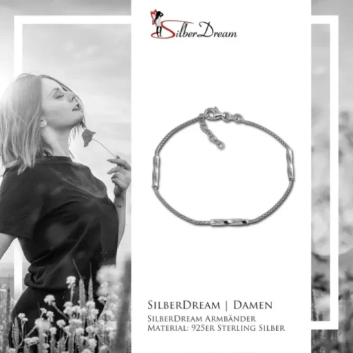 SilberDream Armband 925 Sterling Silber Damen 18cm - 21cm SDA1168J