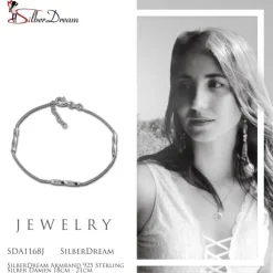 SilberDream Armband 925 Sterling Silber Damen 18cm - 21cm SDA1168J