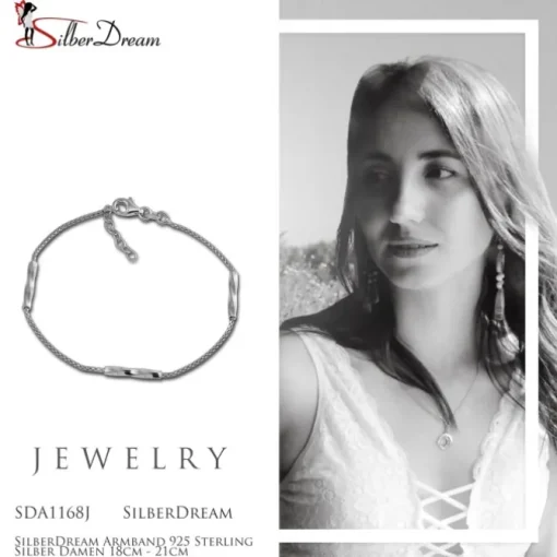 SilberDream Armband 925 Sterling Silber Damen 18cm - 21cm SDA1168J