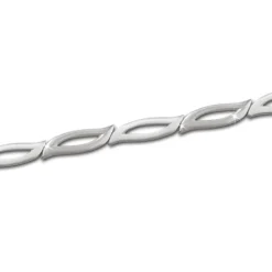 SilberDream Armband Blütenblatt matt/glänzend 925 Sterling Silber 19cm SDA428