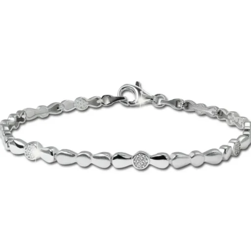 SilberDream Armband Design Zirkonia weiß 925er Silber 19cm Damen SDA4806W