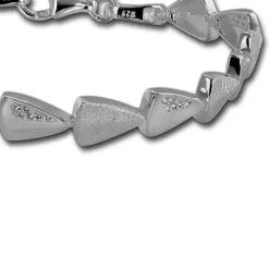 SilberDream Armband Dreicke Zirkonia weiß 925er Silber 18,7cm Damen SDA457W