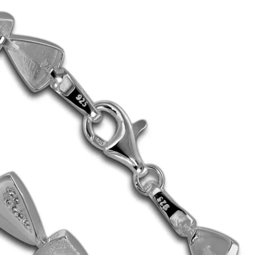 SilberDream Armband Dreicke Zirkonia weiß 925er Silber 18,7cm Damen SDA457W