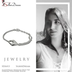 SilberDream Armband Drop 925 Sterling Vollsilber 18,5cm SDA413
