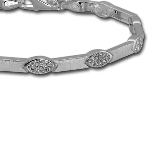 SilberDream Armband Eye Zirkonia weiß 925er Silber 18,5cm Damen SDA462W
