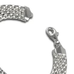 SilberDream Armband Geflecht 925 Sterling Silber Damen 19cm SDA2019J