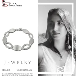 SilberDream Armband Grazie 925 Vollsilber 18,5cm Silberarmband SDA408