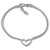 SilberDream Armband Herz 17cm - 19cm 925 Sterling Silber Damen SDA2577J