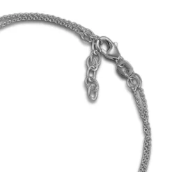 SilberDream Armband Herz Zirkonia weiß 17cm - 19cm 925er Silber Damen SDA2597J
