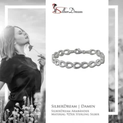 SilberDream Armband Herzform 925er Silber 19cm Silberarmband SDA446J