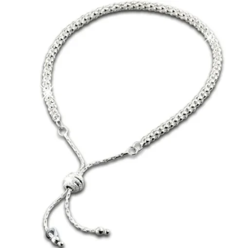 SilberDream Armband Himbeerkette Zugverschluss 925er Silber Damen SDA7003J