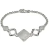 SilberDream Armband Karo matt/glänzend 925 Sterling Silber 18,5cm SDA409