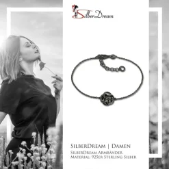 SilberDream Armband Knoten 925 Silber geschwärzt Damen 18cm - 21cm SDA1128S