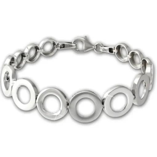 SilberDream Armband Kreise 925 Sterling Silber 19,5cm Silberarmband SDA478J