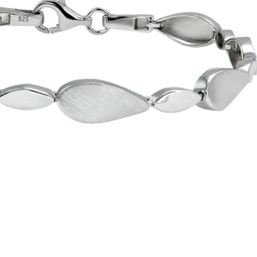 SilberDream Armband Leaves 925 Silber glanz matt 19cm SDA4804M