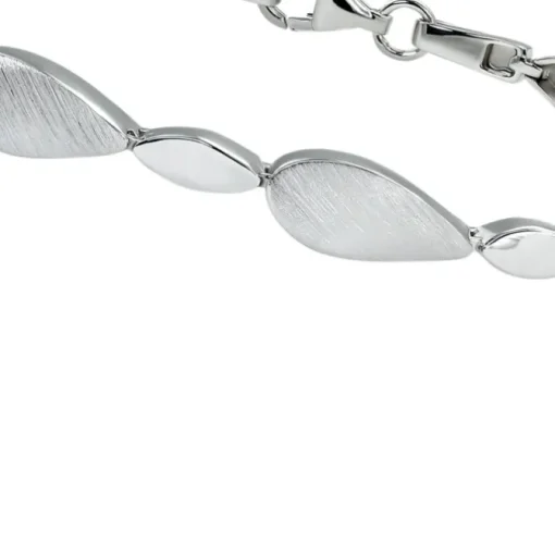 SilberDream Armband Leaves 925 Silber glanz matt 19cm SDA4804M