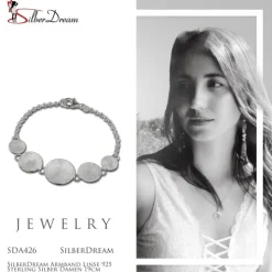 SilberDream Armband Linse 925 Sterling Silber Damen 19cm SDA426