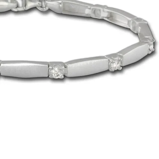 SilberDream Armband matt Zirkonia weiß 925er Silber 18,8cm Damen SDA447W