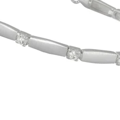 SilberDream Armband matt Zirkonia weiß 925er Silber 18,8cm Damen SDA447W