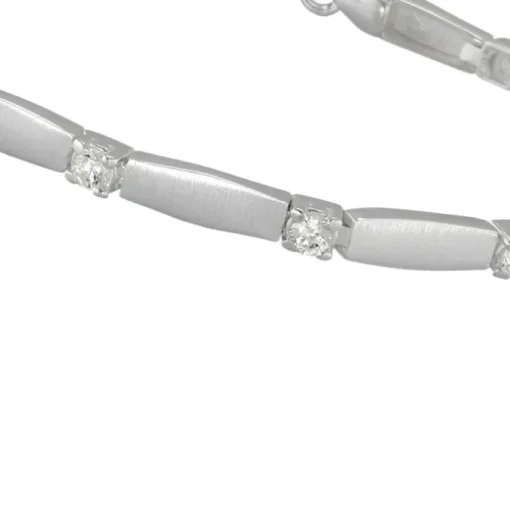 SilberDream Armband matt Zirkonia weiß 925er Silber 18,8cm Damen SDA447W