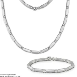 SilberDream Armband matt Zirkonia weiß 925er Silber 18,8cm Damen SDA447W
