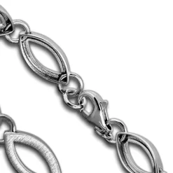 SilberDream Armband Oval matt/glänzend 925 Sterling Silber 19cm Damen SDA466J